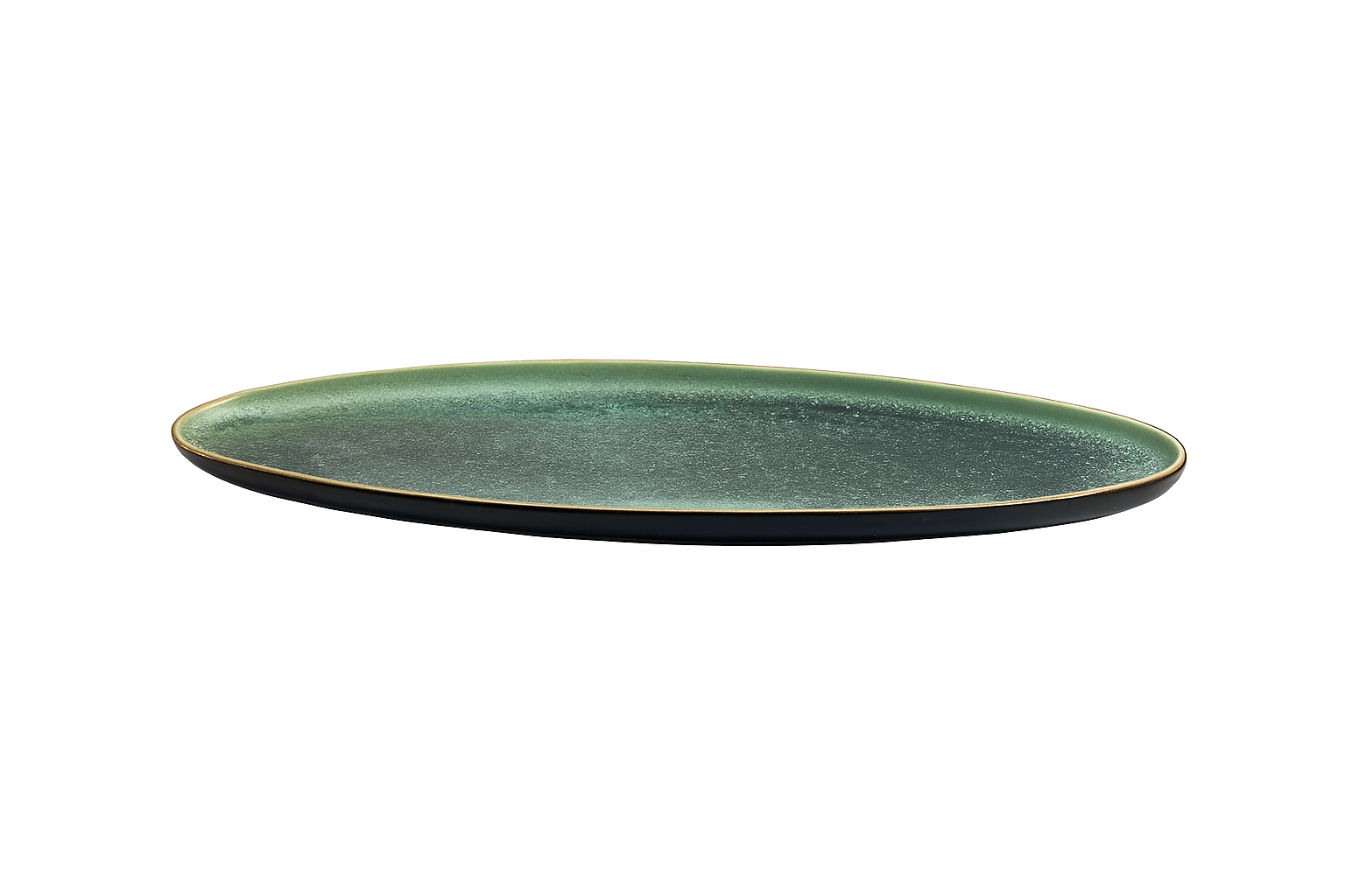 Chefco,GR421303 16.5'' Oval Jade Ceramic Plate
