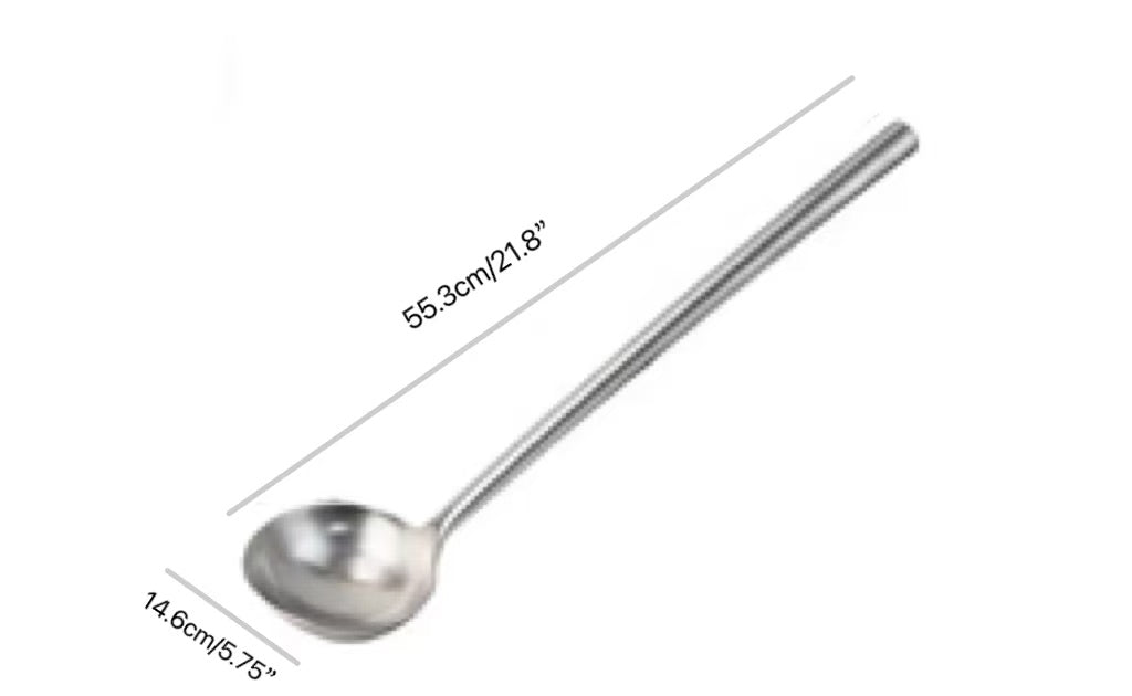 Chefco, LAD-12G,Ladle with Long Stainless steel Handle, #12 liang - Chefcoca