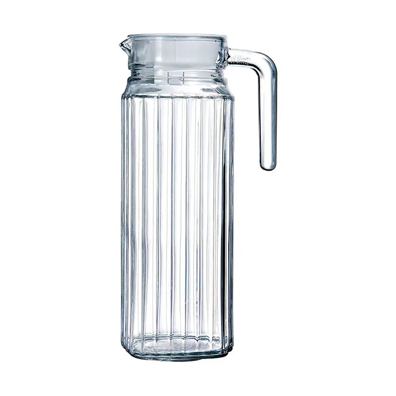Pichet à eau en verre à base octogonale 1,1 L