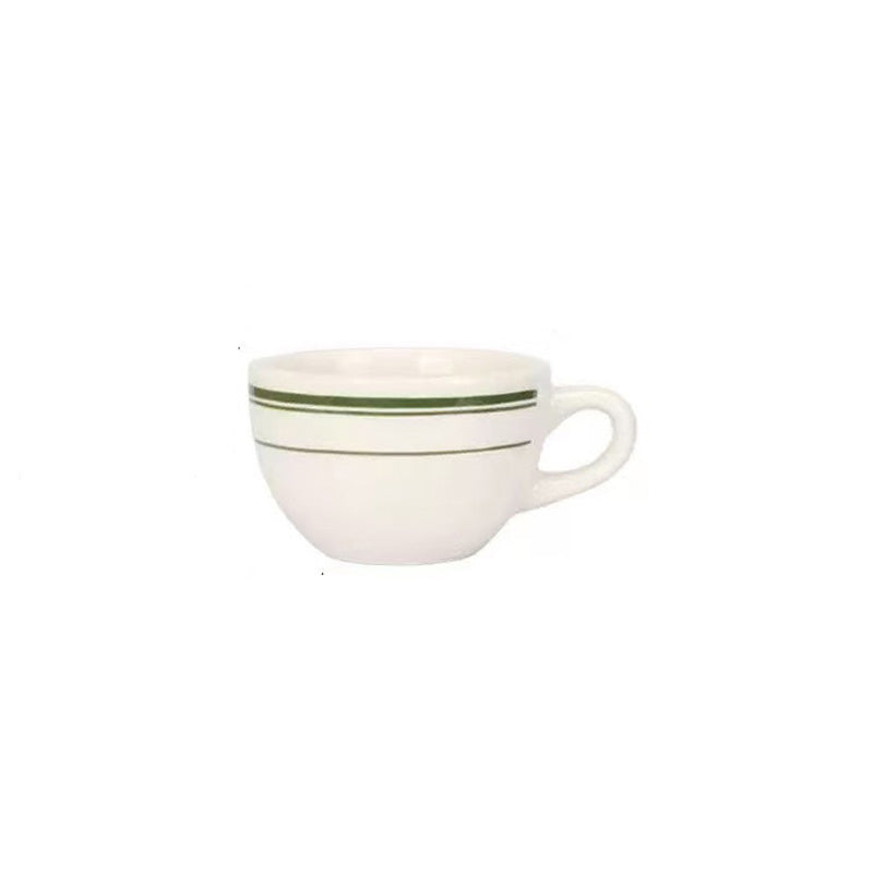 Chefco, VIC-37  Green line 3.5 oz. Porcelain Espresso Cup