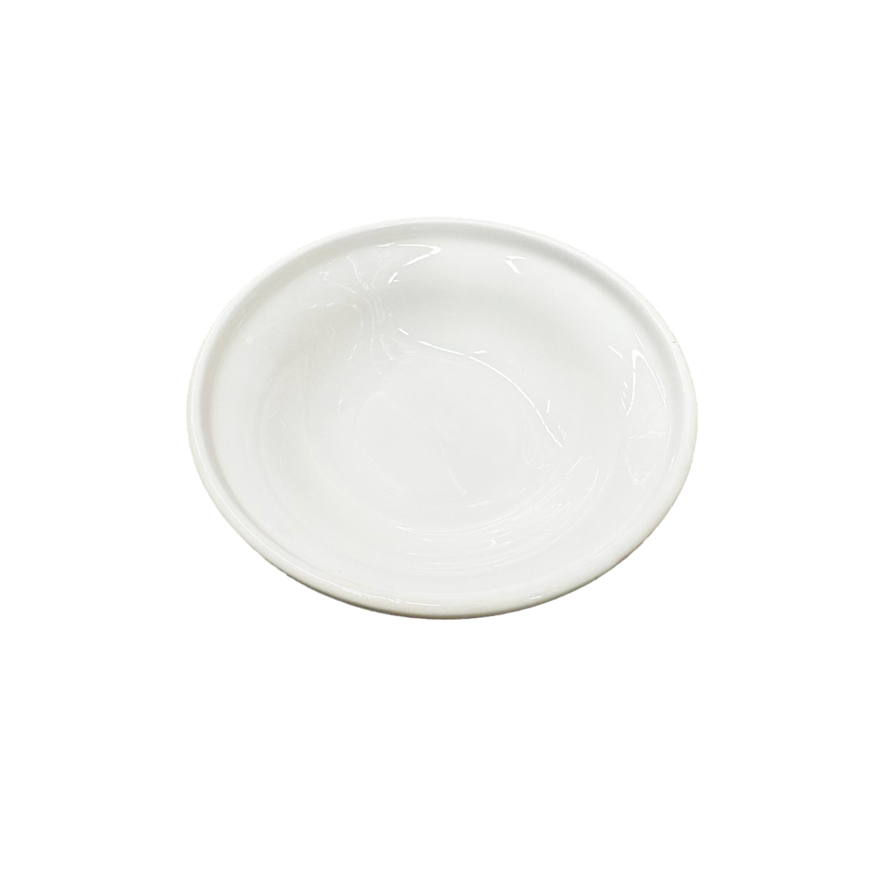 Chefco, 9"White Porcelain Round Deep Bowl – Durable Ceramic Serving Dish- Ceramic, White