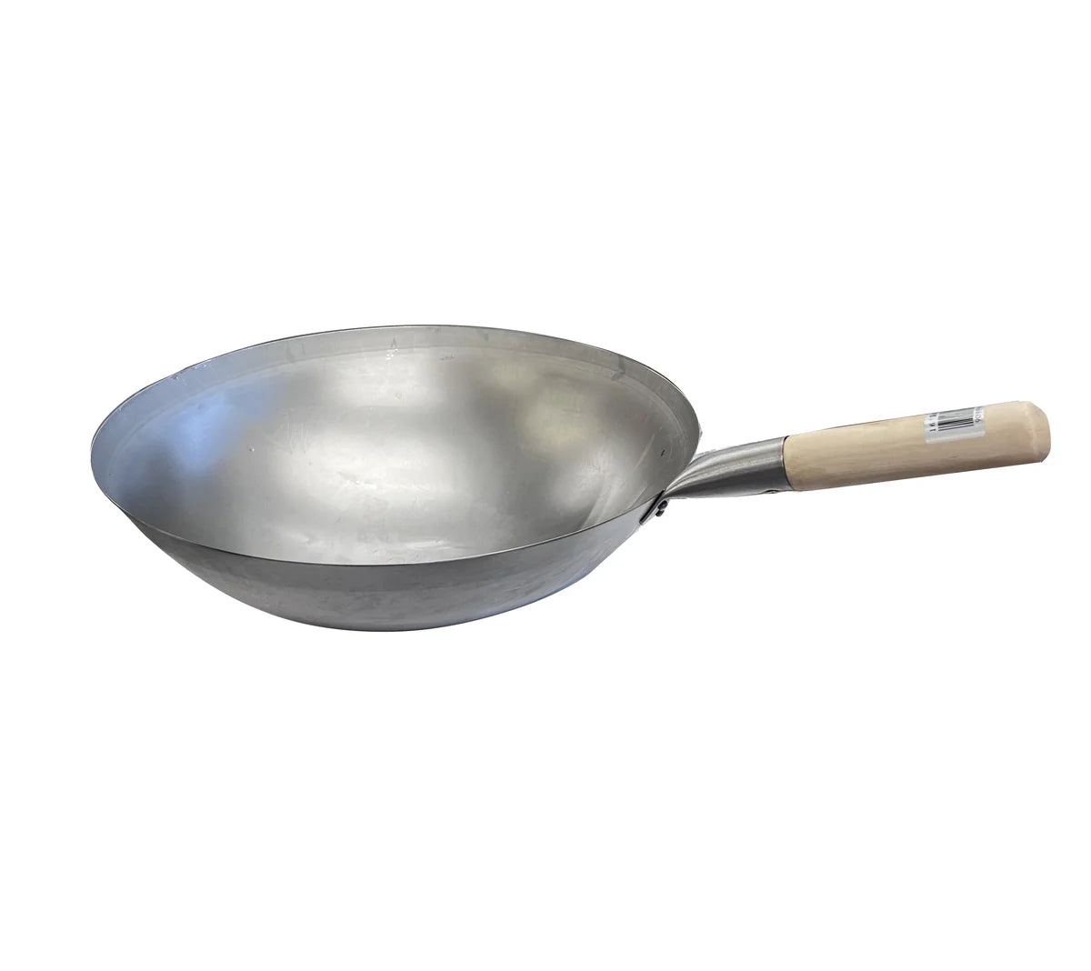 Deep Single Wooden Handle Wok, 14" (D-16141)