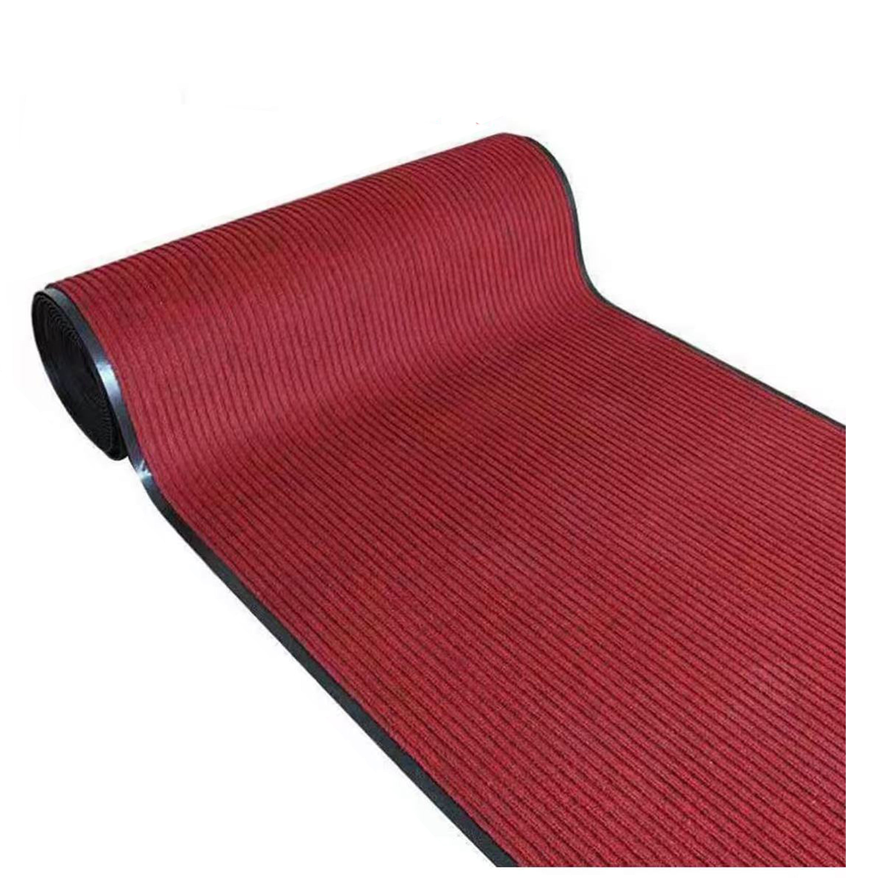 Sub-equip, SFM-310U, Commercial Carpet Floor Mat with DoubleStripe- 36" x 120"Burgundy