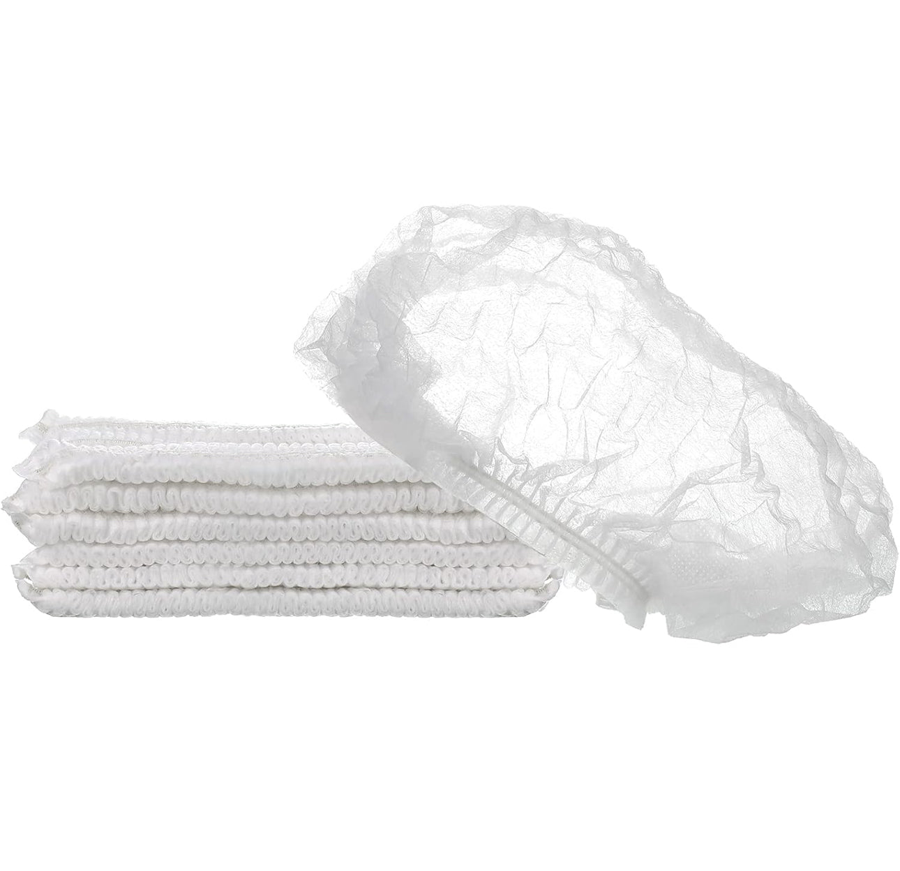 100 Pack, Disposable Nonwoven Bouffant Caps Hair Net for Hospital Salon Spa Catering and Dust-free Workspace, White - Chefcoca