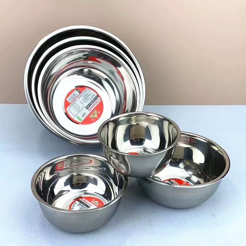 CHEFCO,DMB-20, 20CM Flat Bottom Stainless Steel Mixing Bowl - Chefcoca