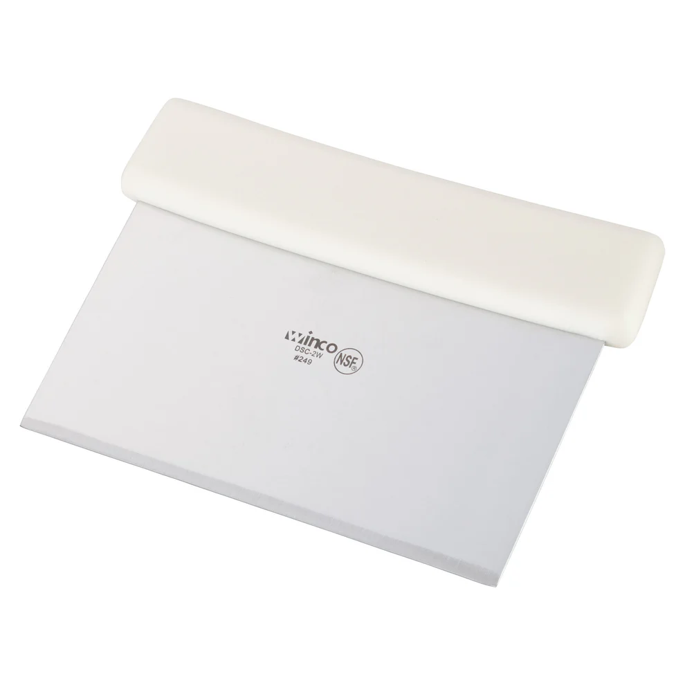 DSC-2W - Dough Scraper, Plastic Handle - White - Chefcoca