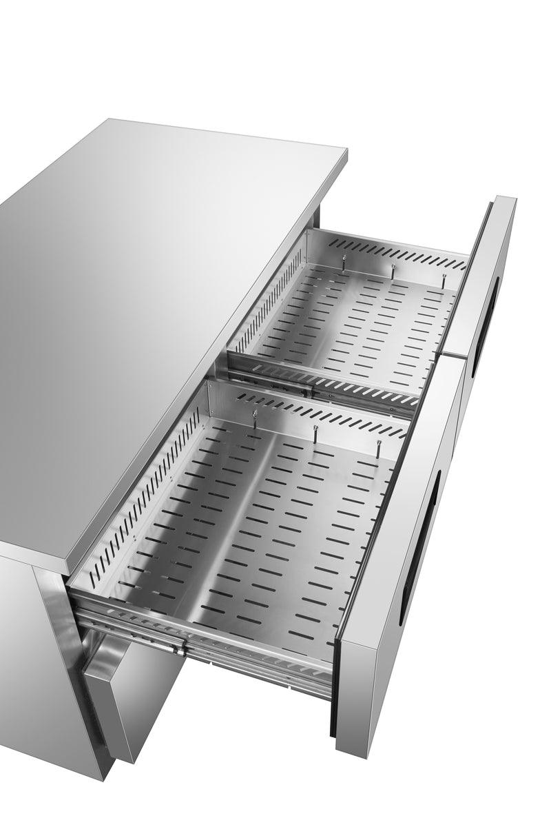 Sub-equip, 60" Undercounter Cooler with 4 Drawers