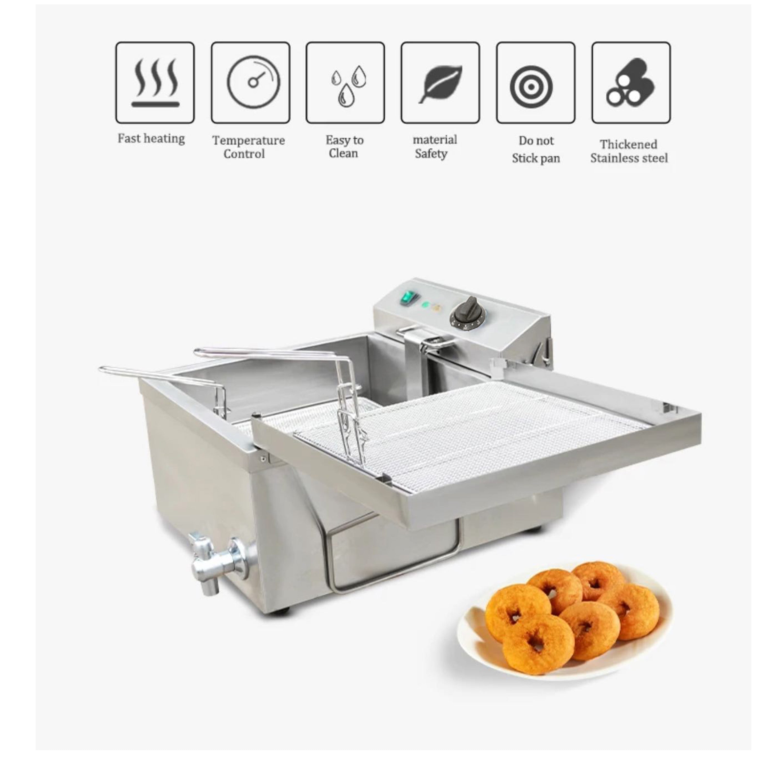 Turbo Range,  25 Lb Electric Funnel Cake / Donut Fryer-1700W - Chefcoca