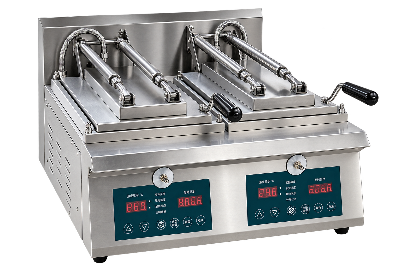Chefco, EG-22M, Commercial Electric Dumpling & Gyoza Grill, Double Head with Digital Temperature & Timer Control