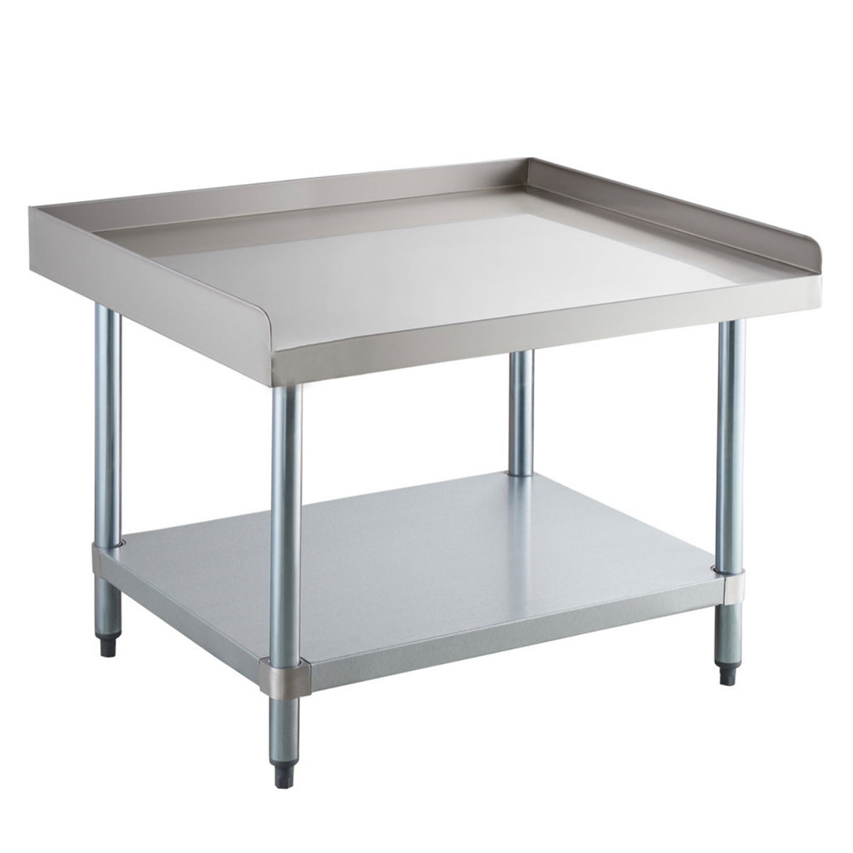 30" x 36" 18-Gauge Stainless Steel Equipment Stand with Galvanized Undershelf