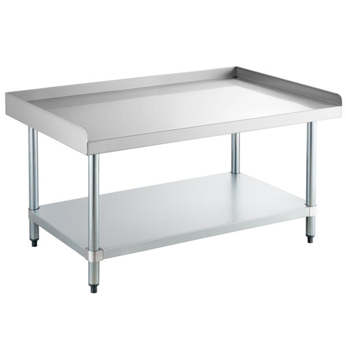 30" x 48" 18-Gauge Stainless Steel Equipment Stand with Galvanized Undershelf - Chefcoca