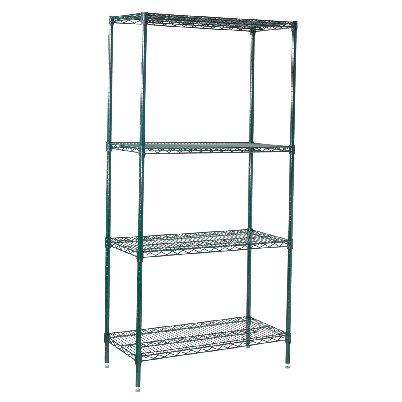 4-Tier Wire Shelving Set, Epoxy-Coated - 18" x 48"