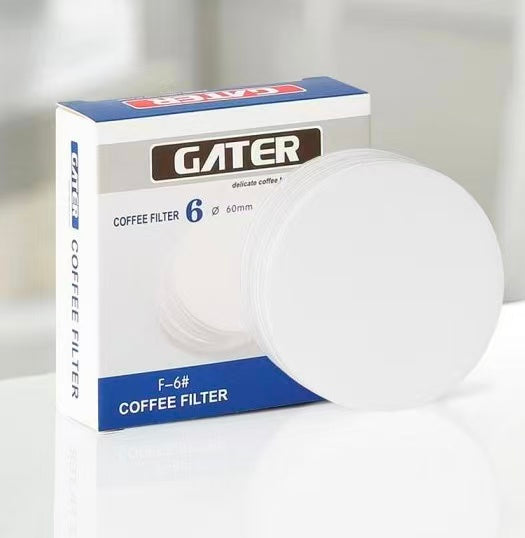 Chefco, F-6, 100Pcs Unbleached Coffee Filter Papers for Espresso Machine Handle Coffee Accessories - Chefcoca