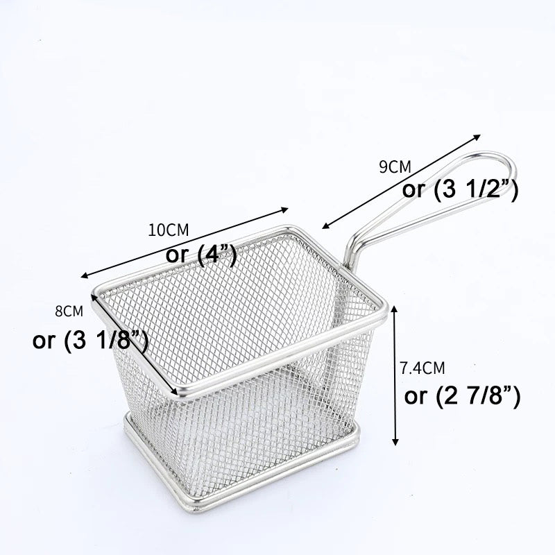 Mini Square Fry Serving Basket-(FBM-108)