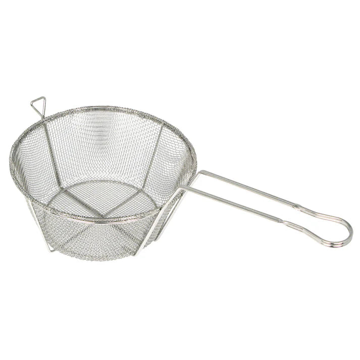 FBRS-9 - Round 6mm Mesh Wire Fry Basket - 9-5/8" Dia- Chefcoca