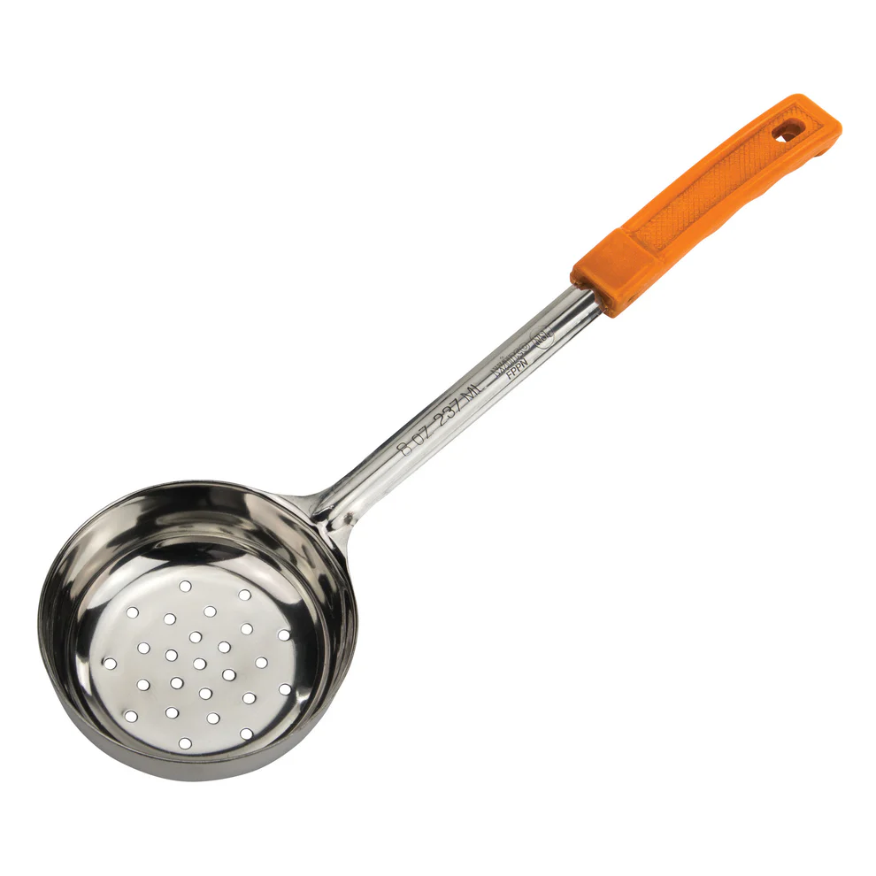 FPPN-8 - Winco Prime One-Piece Stainless Steel Portioners - Perforated, 8 oz - Chefcoca