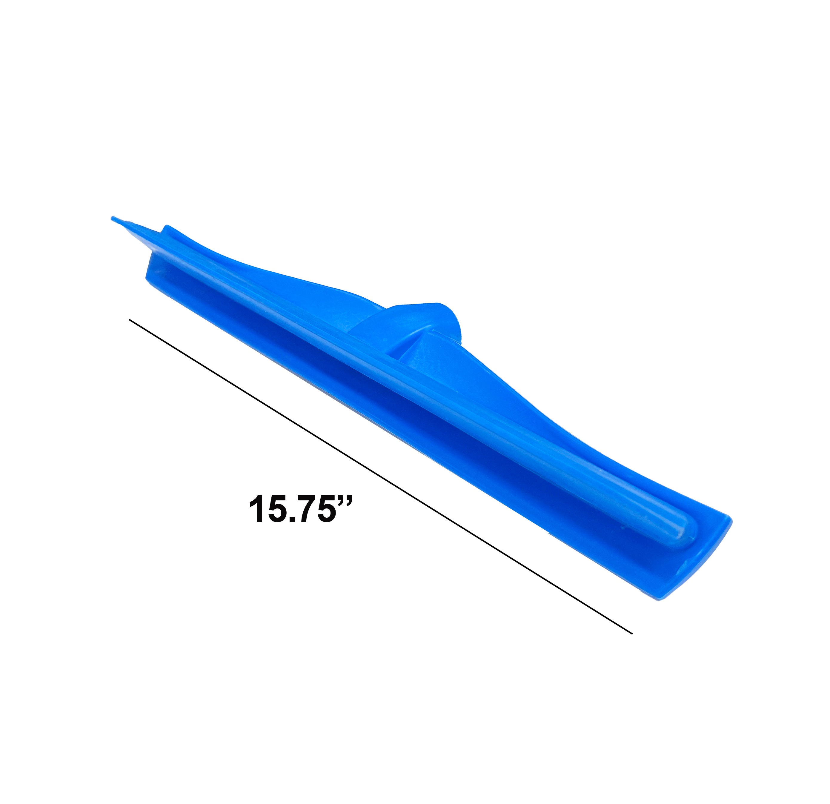 15.75" Wide Blue Plastic Floor Squeegee, One Piece, Head only (FS-OP15.75)
