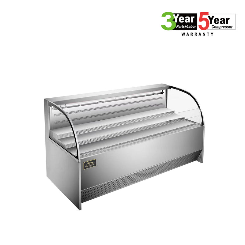 Sub-equip,50" Low Profile Horizontal Air Curtain Open Refrigerated Display Case, Grab and go  Refrigerator (W50" X D34"X H33")