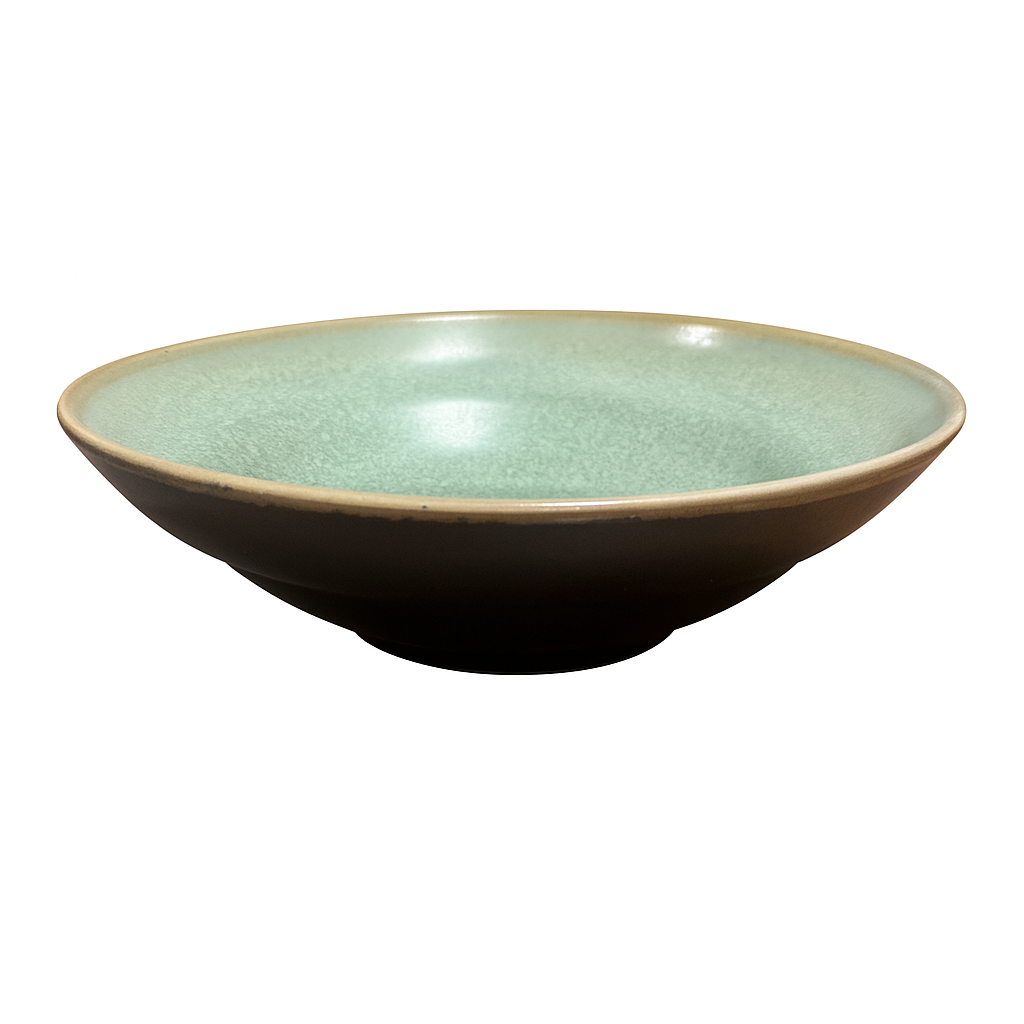 Chefco,GR3008,12'' Dia ceramic green round soup plate