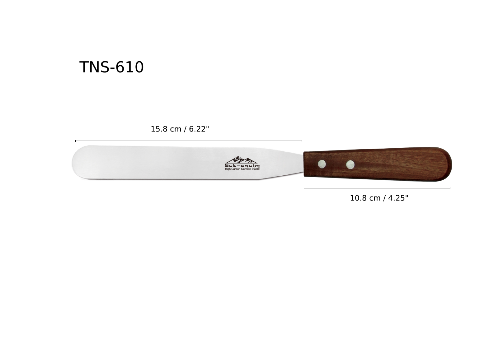 Sub-equip, 6" Spatula, with Rosewood Handle (TNS-6) - Chefcoca