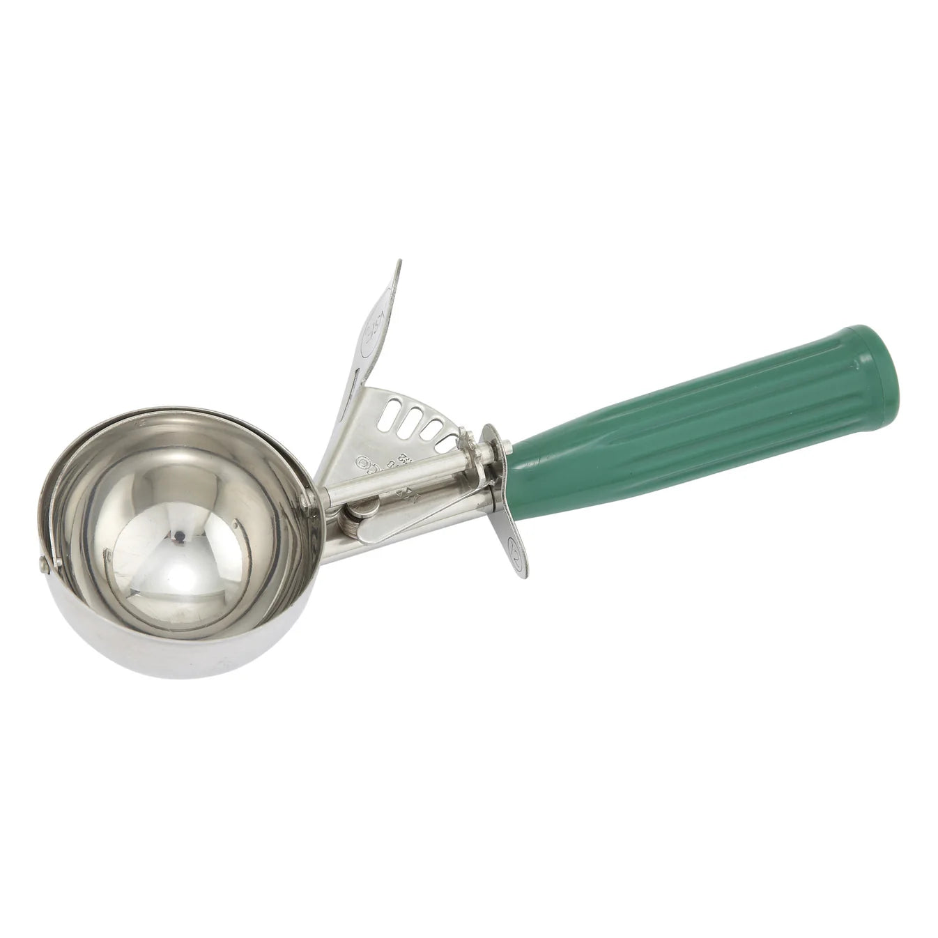 ICD-12 - Ice Cream Disher, Size 12, Plastic Hdl, Green - Chefcoca