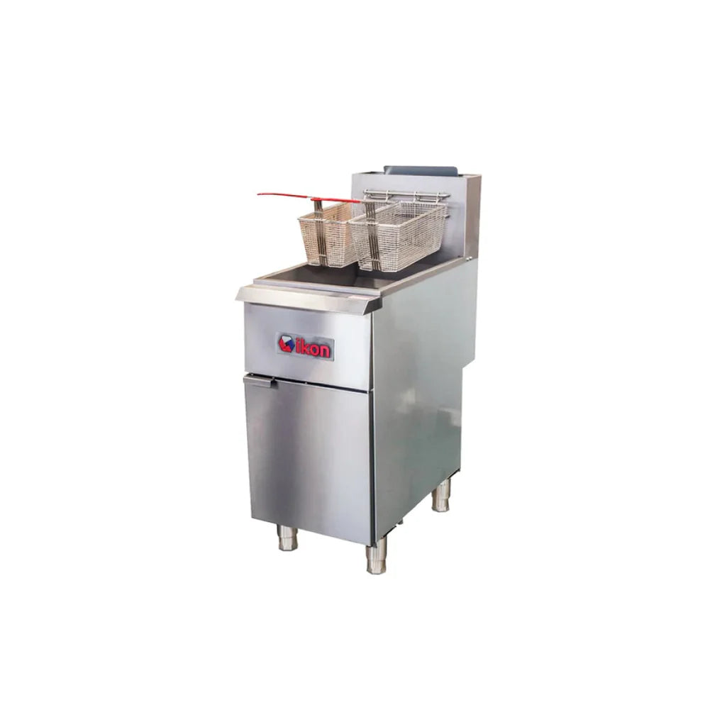 Ikon IGF-75/80 75-80 Lb. Gas Floor Fryer - 150,000 BTU - Chefcoca