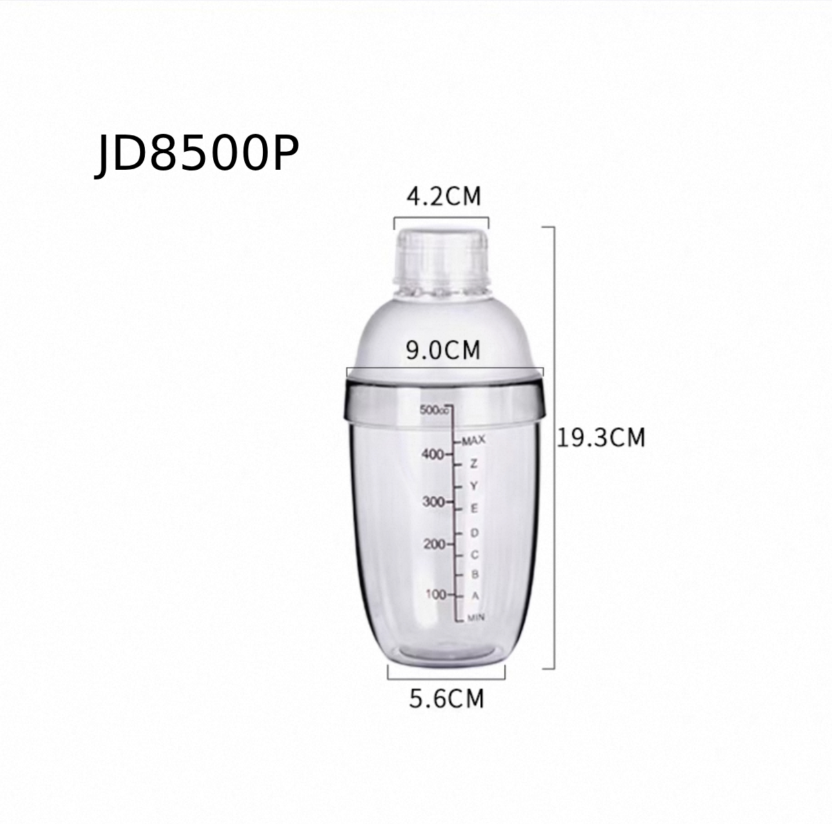 PC Bar Shaker, 500ml (JD8500P) - Chefcoca