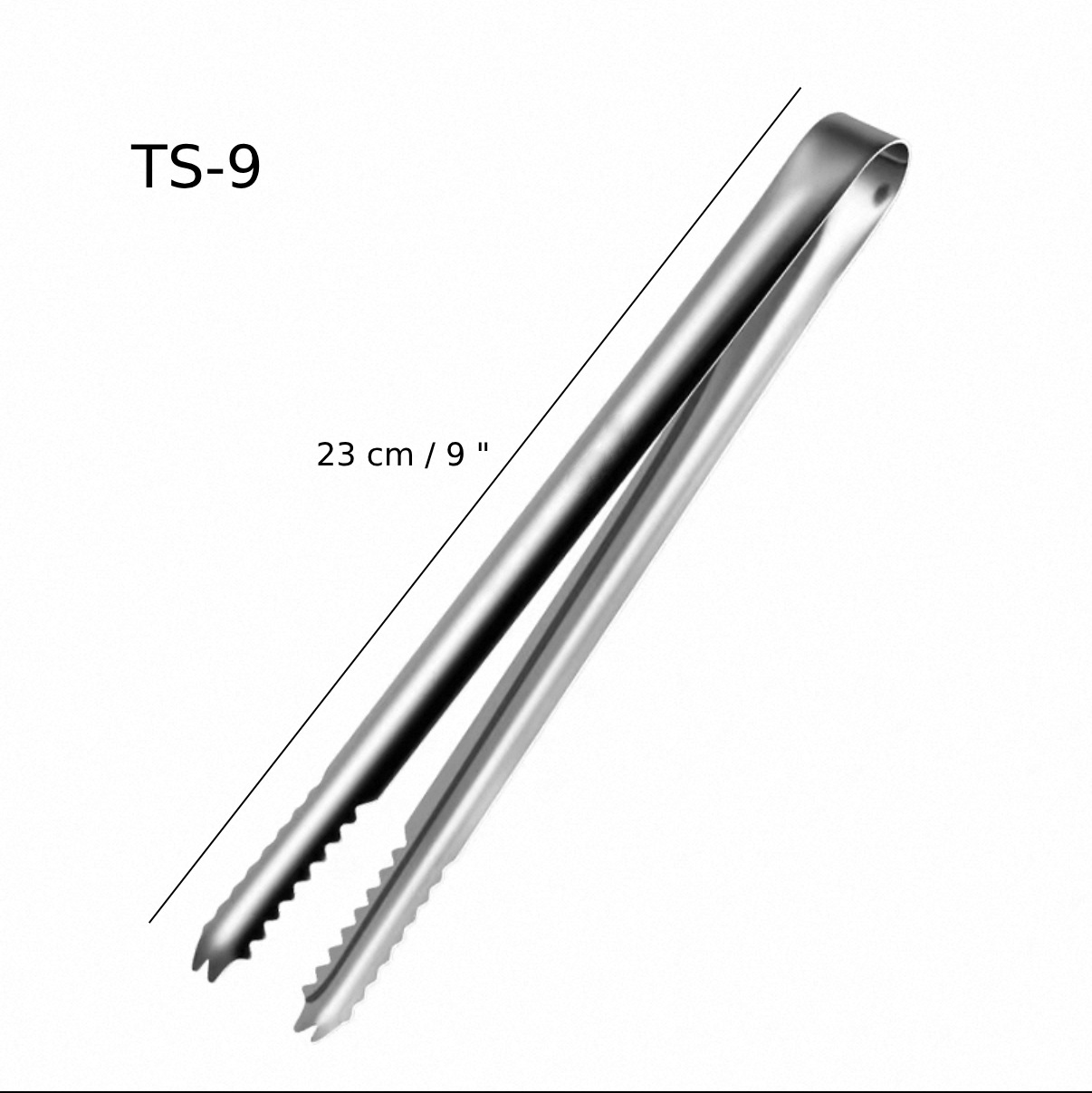 Stainless Steel Ice Tong, 9" (TS-9) - Chefcoca