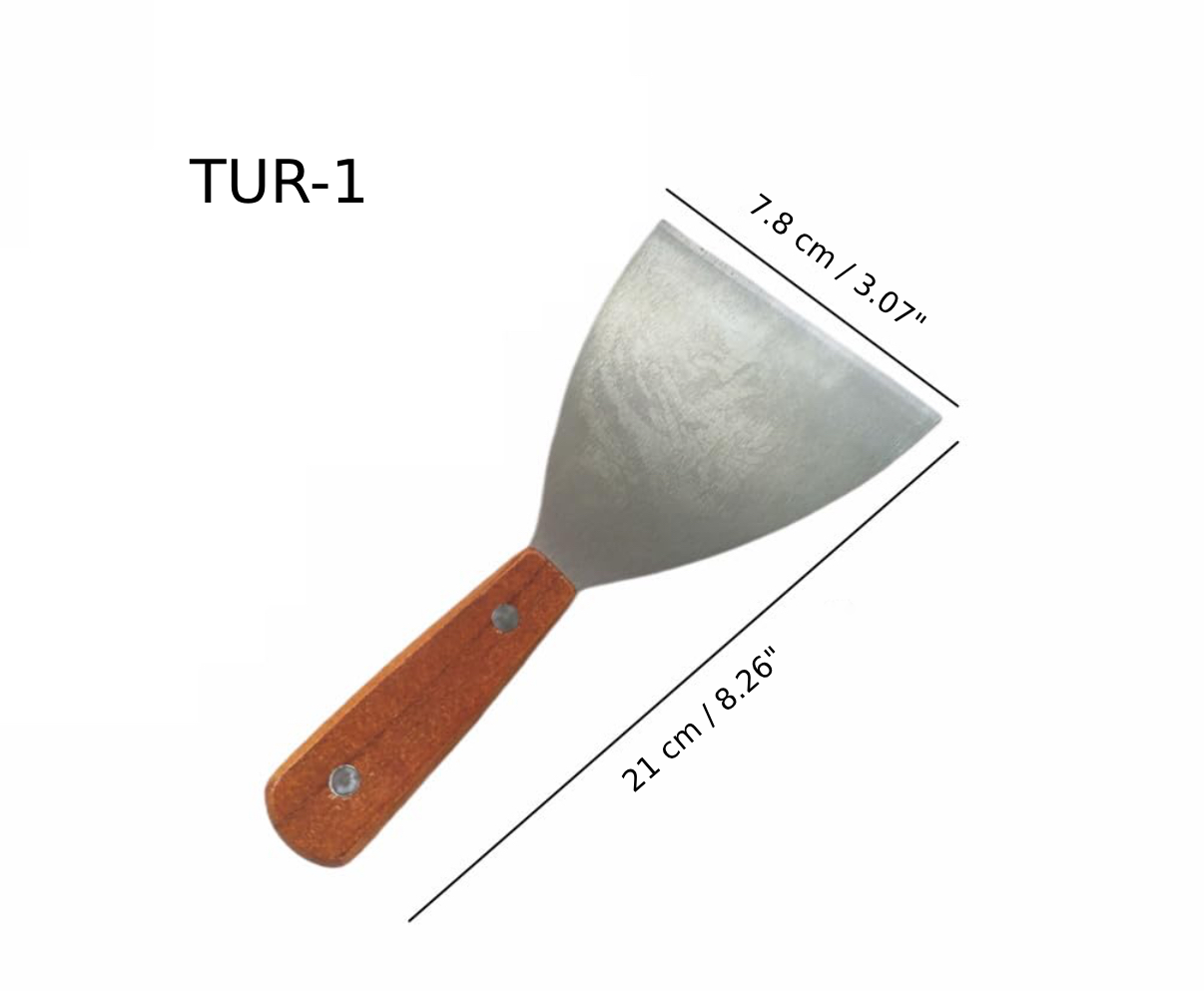 Chefco, Turner, #1,5.5x3-1/8" Spatula&Turner w/Wooden Handle (TUR-1) - Chefcoca