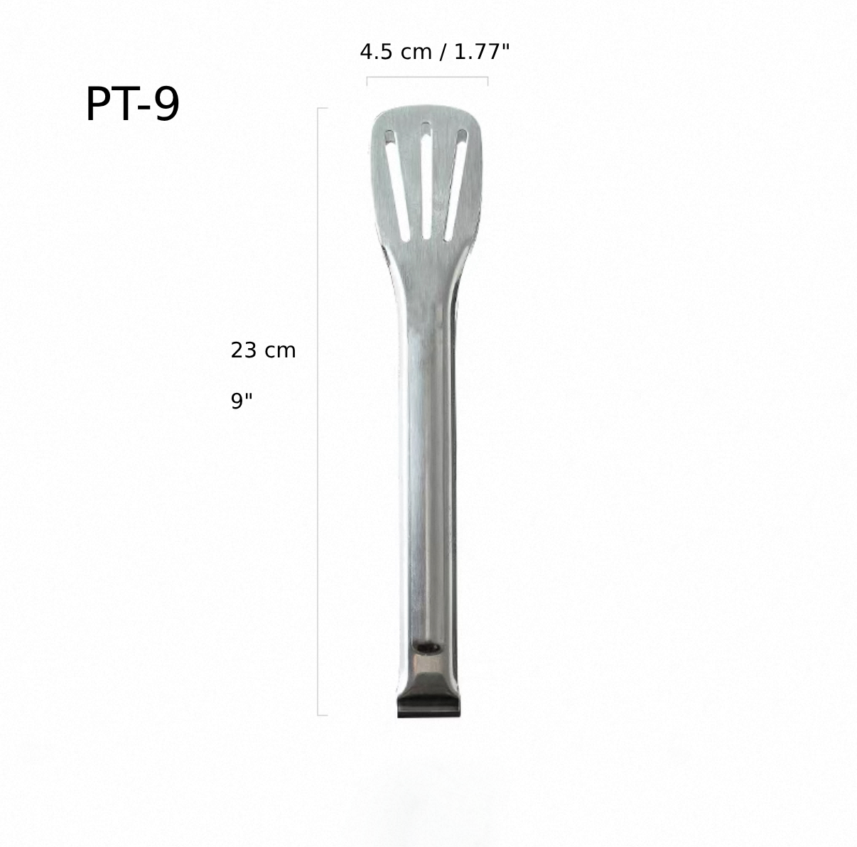 Stainless Steel Pastry Tong, Slotted with Long Handle (PT-9) - Chefcoca
