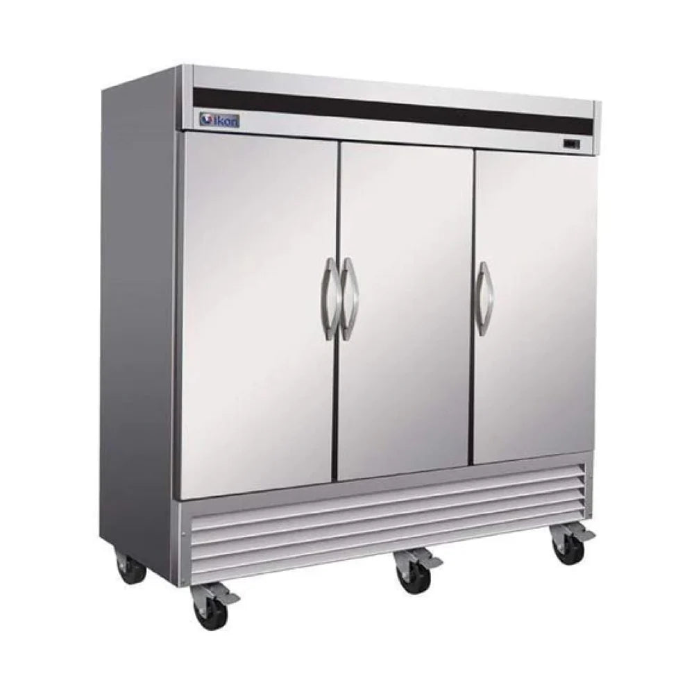 Ikon IB81R 81" Bottom Mount Solid Door Reach-In Refrigerator