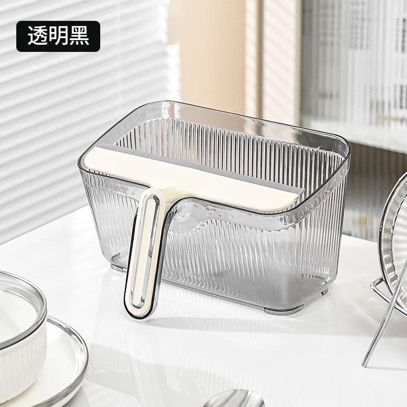 The Cleaning Bucket  with Silicone Wiper, White