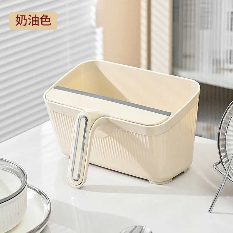 The Cleaning Bucket  with Silicone Wiper, White