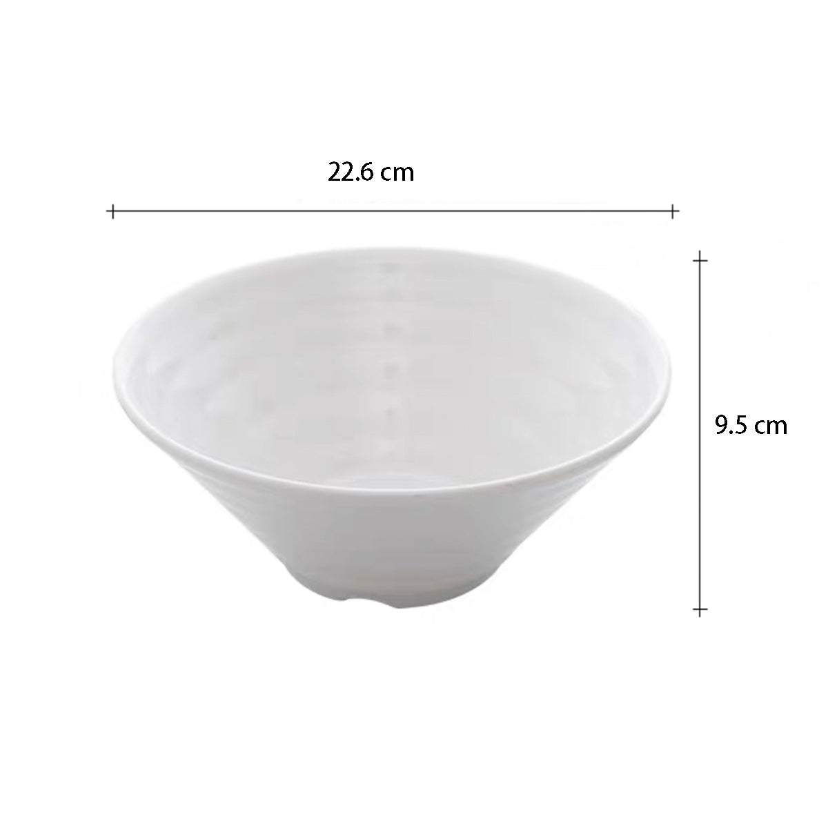 White Minimalistic Lines Noodle Melamine Bowl (J236571-J236573)