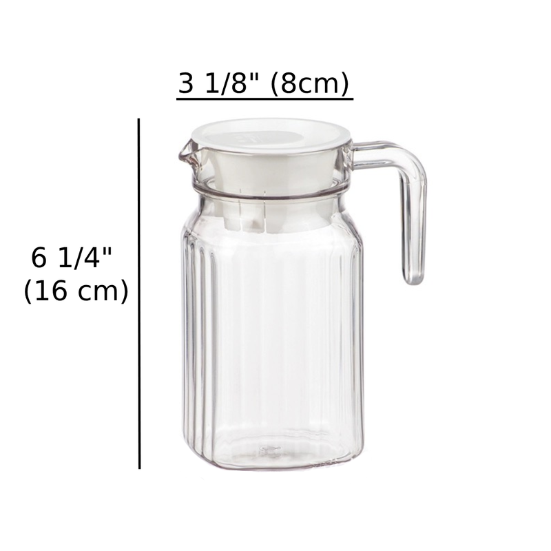 PC Decanter, Clear With White Lid
