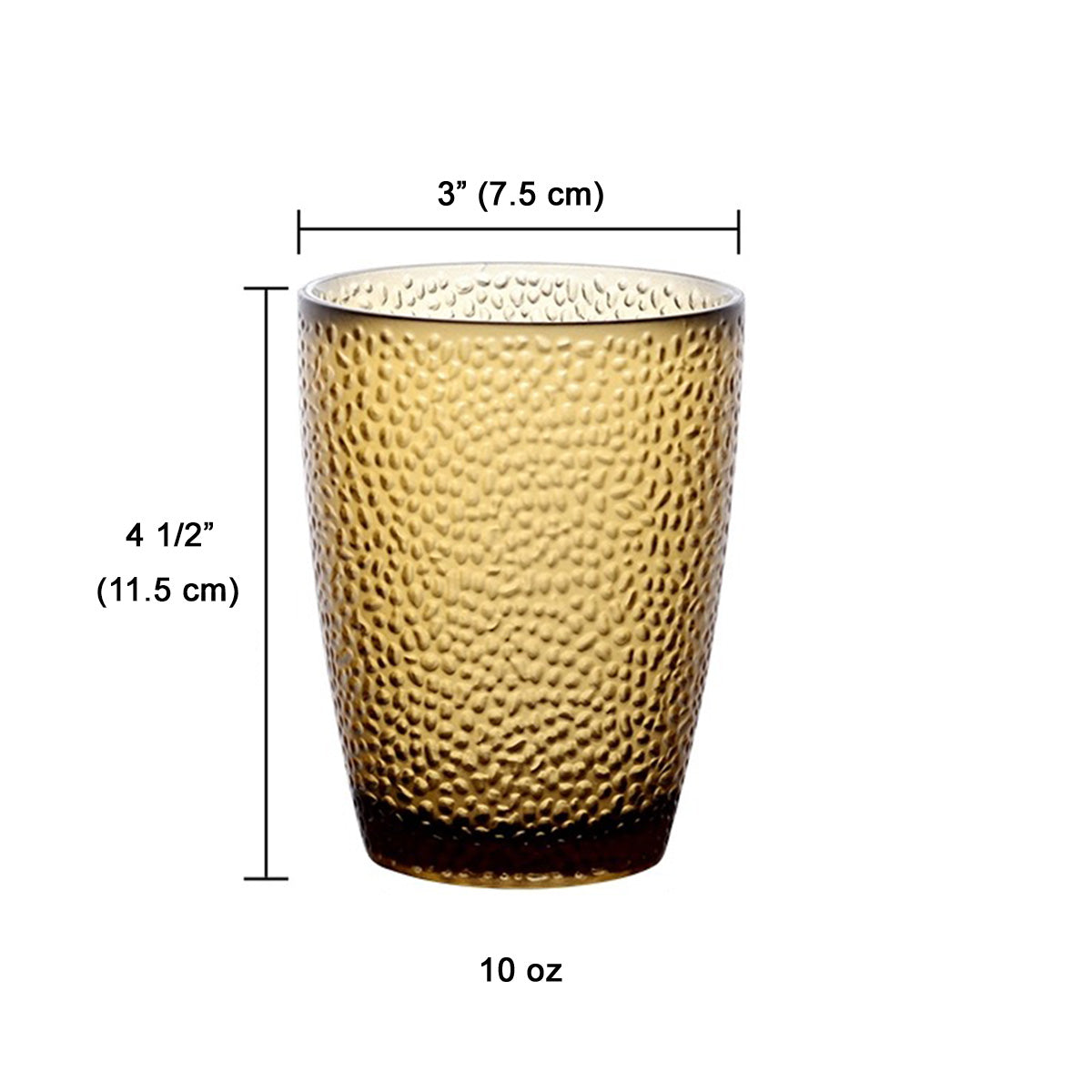 Acrylic Glasses,  Hammered Tumbler, Amber (8-14oz) - Chefcoca