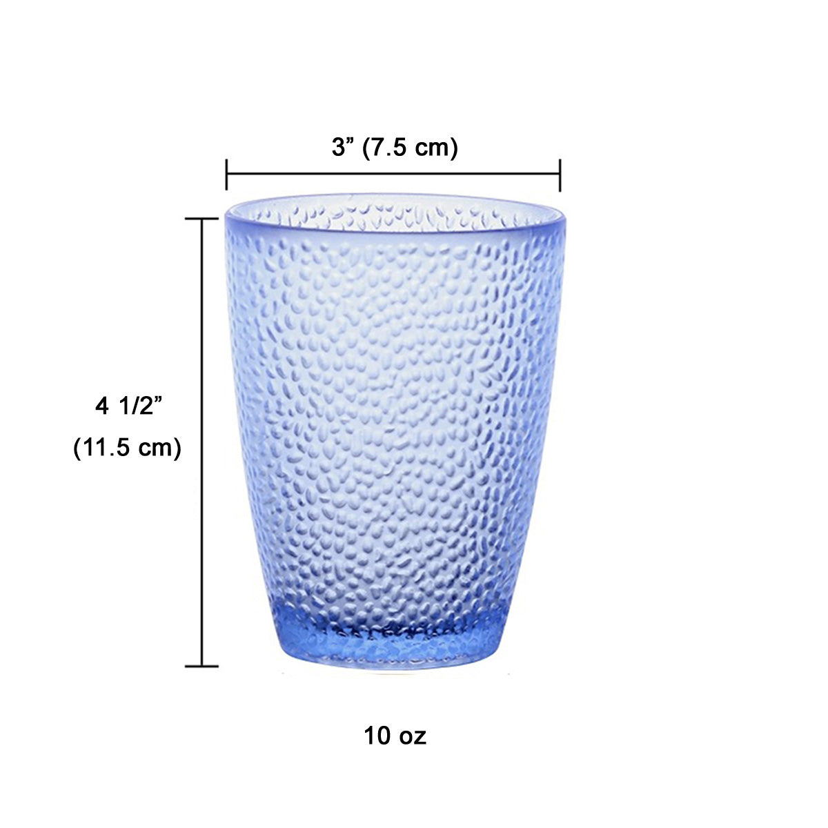 Acrylic Glasses,  Hammered Tumbler, Blue (8-14oz) - Chefcoca