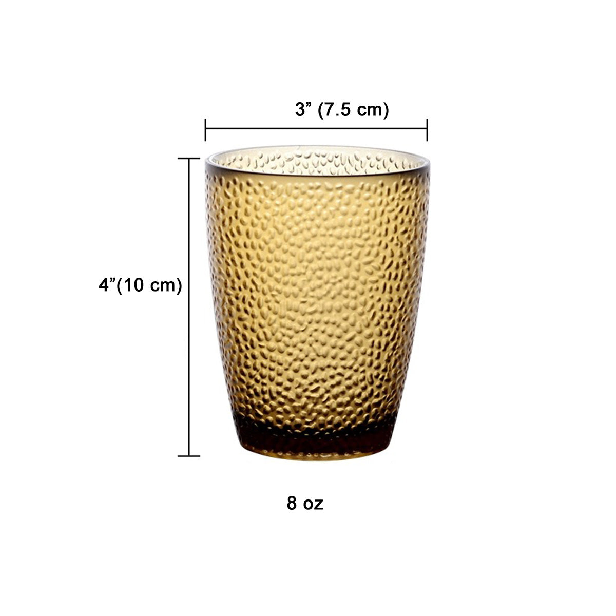 Acrylic Glasses,  Hammered Tumbler, Amber (8-14oz) - Chefcoca