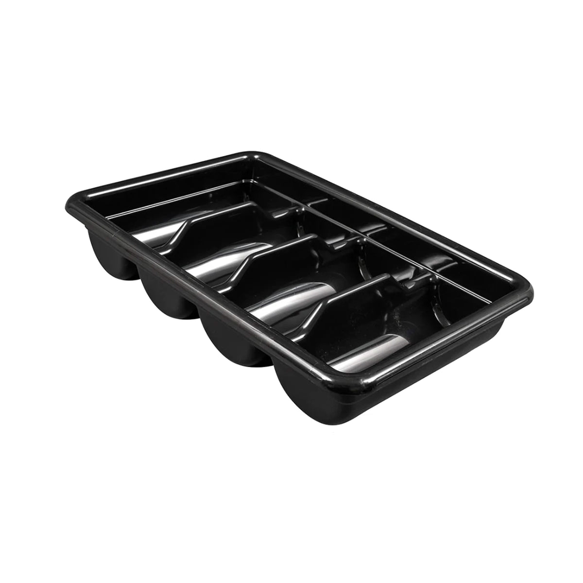 JD-4088B, 4-Compartment Cutlery Bin-black, 20.47"*11.42"*2.17"（52*29*5.5CM）