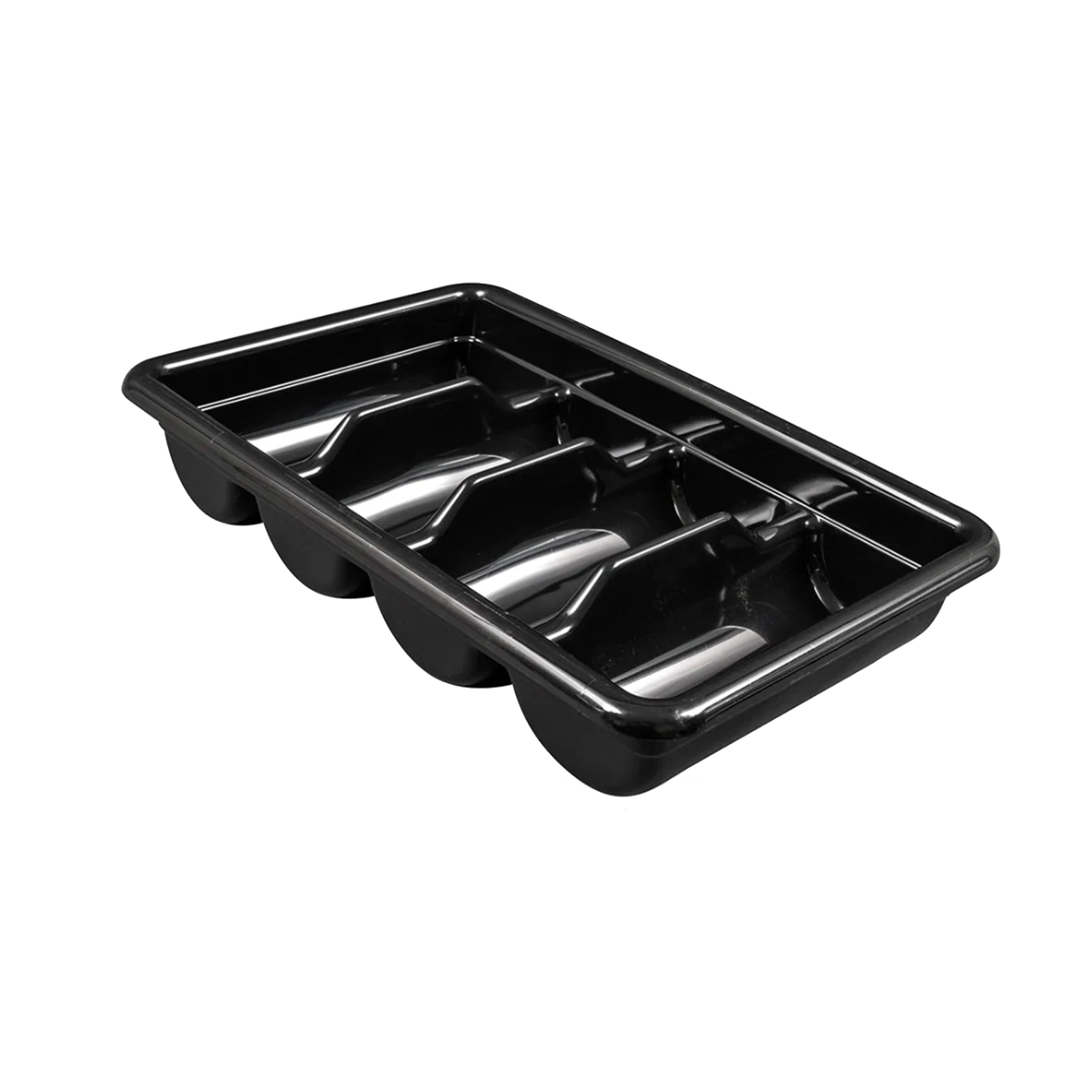 JD-4088B, 4-Compartment Cutlery Bin-black, 20.47"*11.42"*2.17"（52*29*5.5CM）