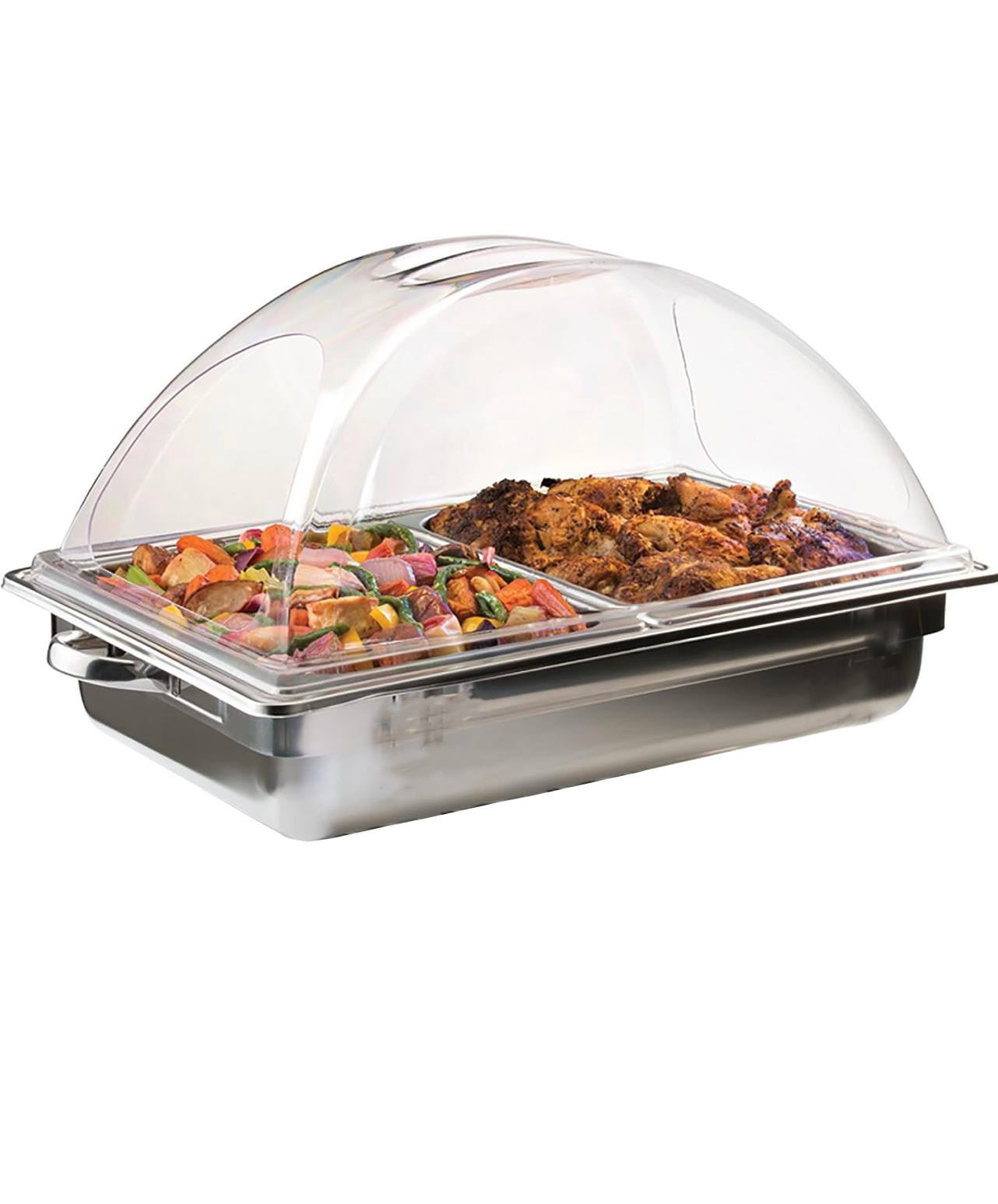 Rectangular Clear Polycarbonate Dual Sided Dome - 21 1/2"L x 13 1/4"W x 9"H - Chefcoca