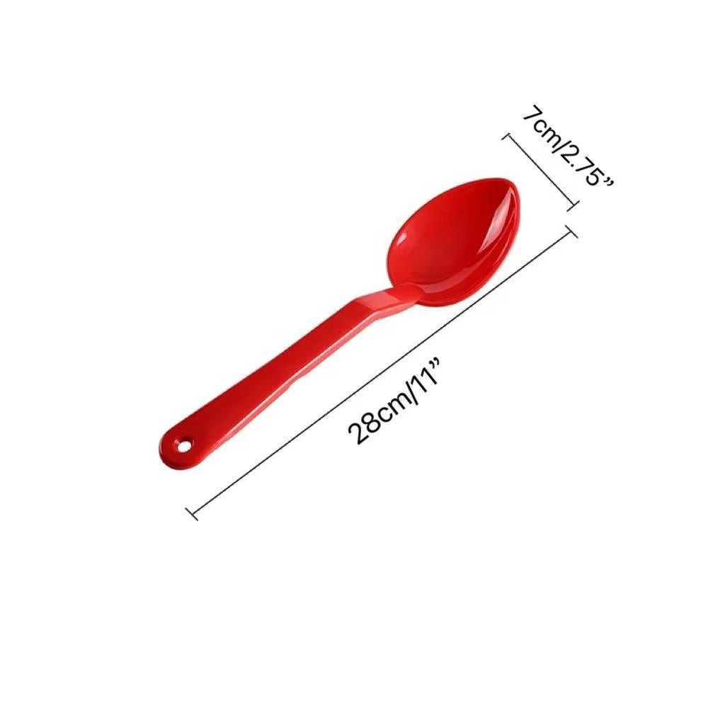 JIWINS,P-016-R, 11" PC Solid Serving Spoon,Red - Chefcoca