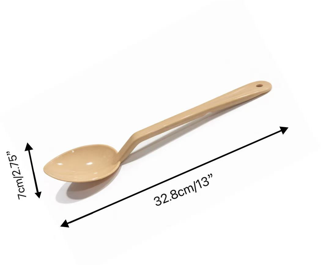 JIWINS,P-018-BE, 13" PC Solid Serving Spoon,Begie - Chefcoca