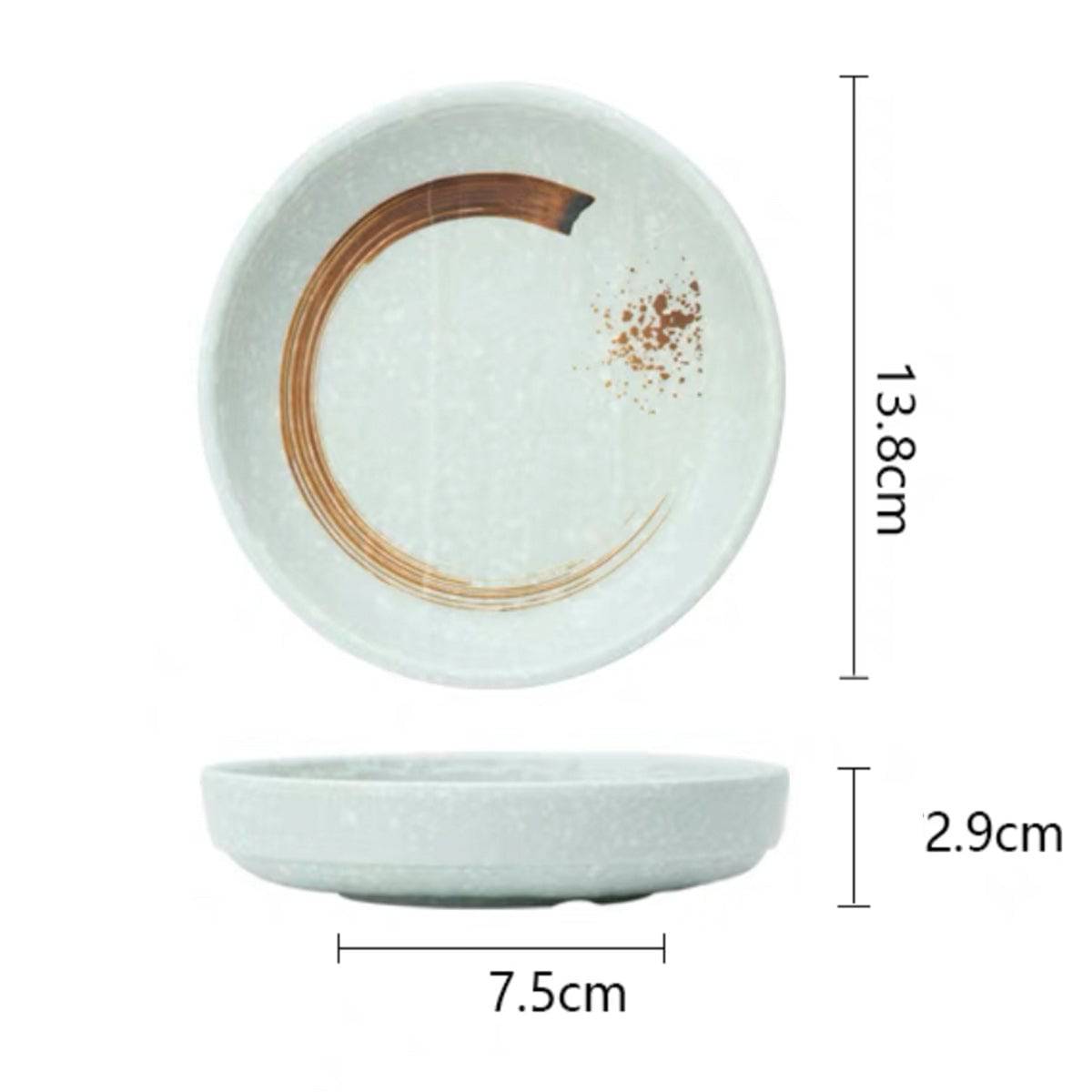 5.5" Melamine Light Green deep plate with golden pattern (JM16986LG/JM16987LG/JM16988LG) - Chefcoca