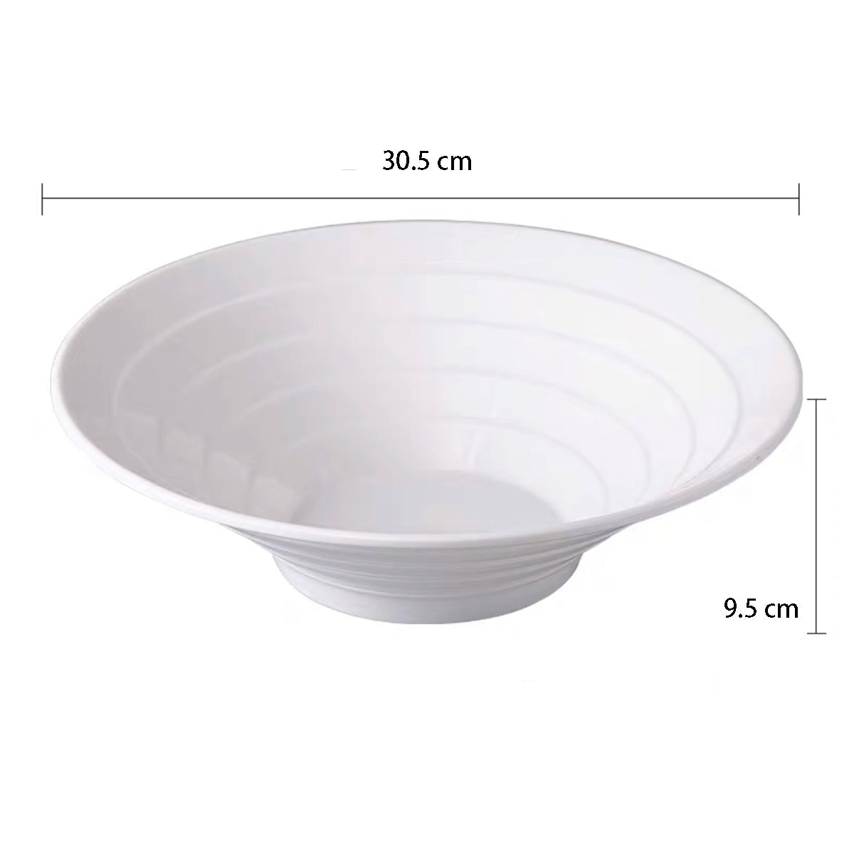 Lines Tapered Noodle Soup Melamine Bowl (JMC649)