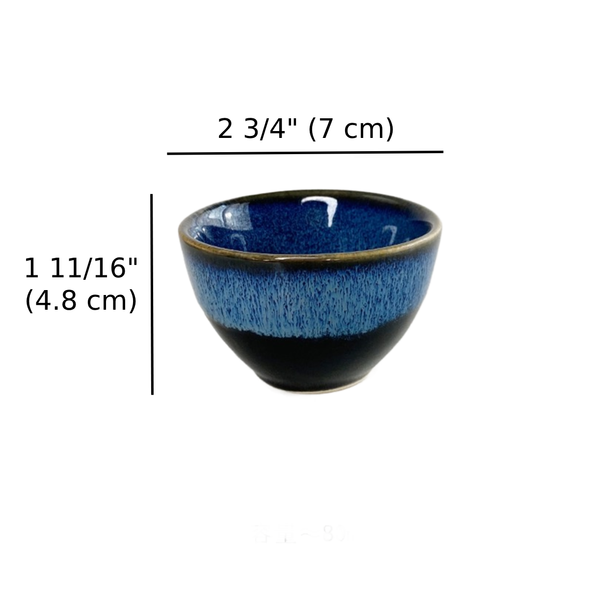 Ceramic Dark Blue Small Sake Cup