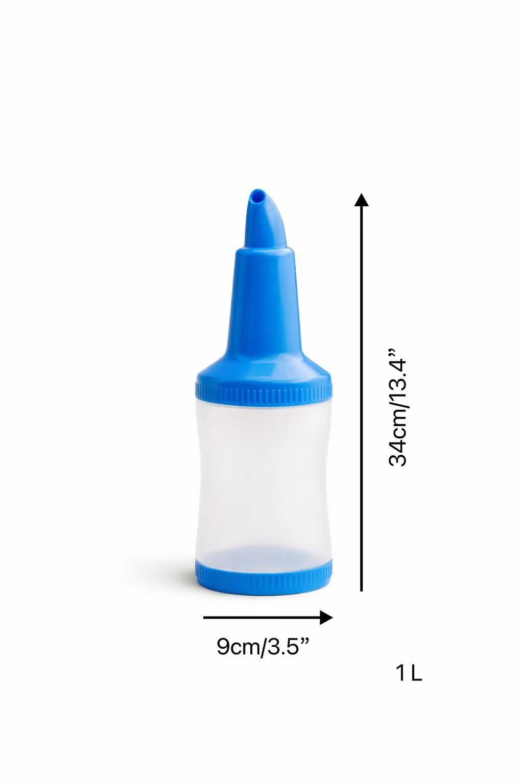 JW-BSNP1-B, 1 L New Freepour Bottle, Blue - Chefcoca