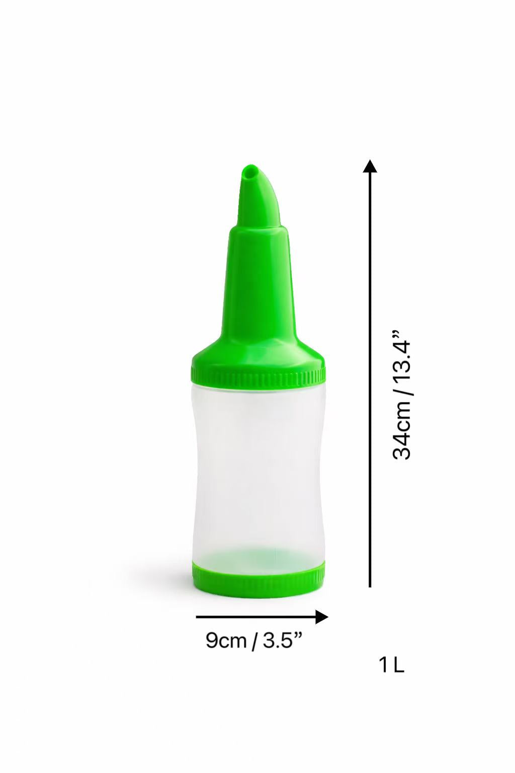 JW-BSNP1-G, 1 L New Freepour Bottle, Green - Chefcoca