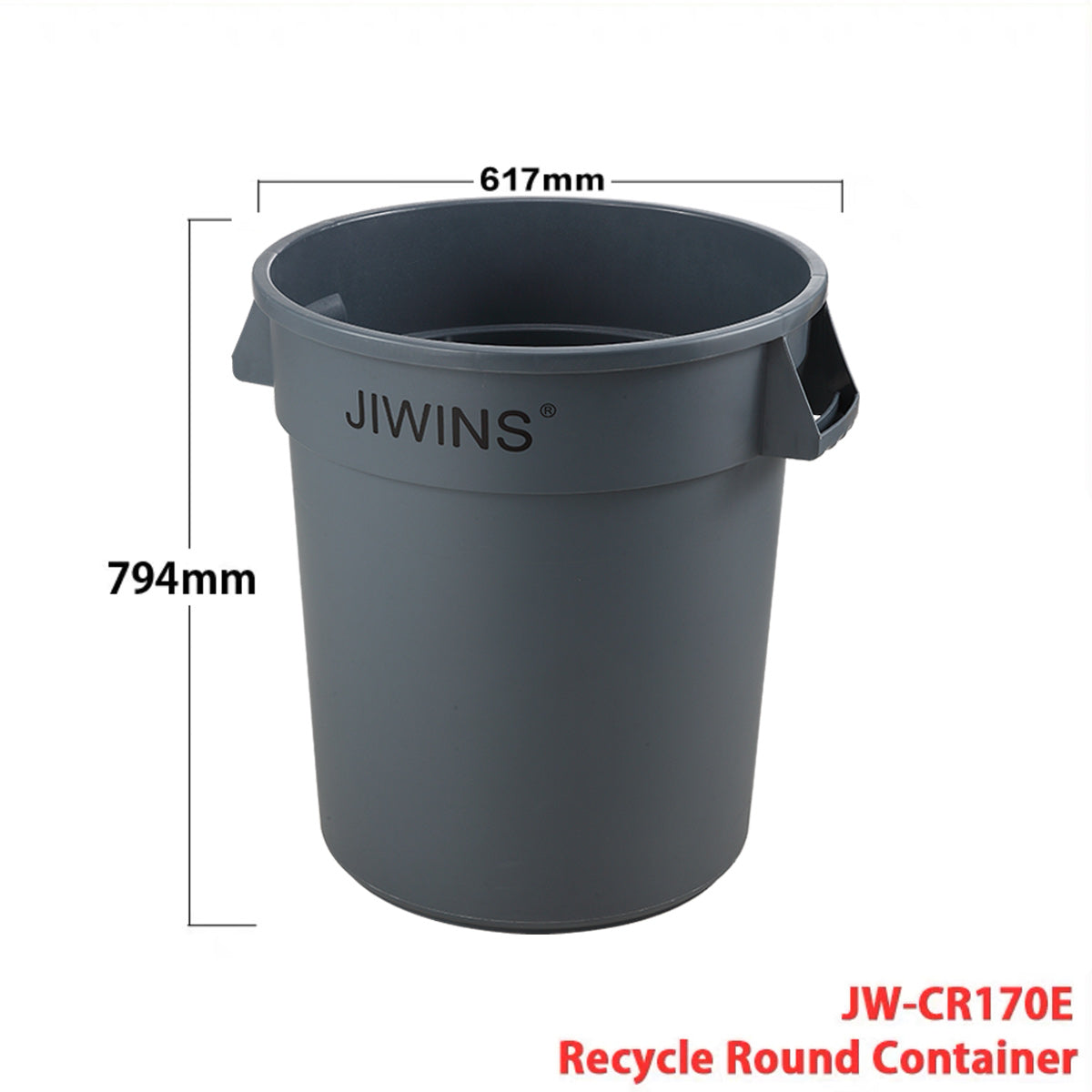 Heavy-Duty Round Trash Can, Lids are sold separately