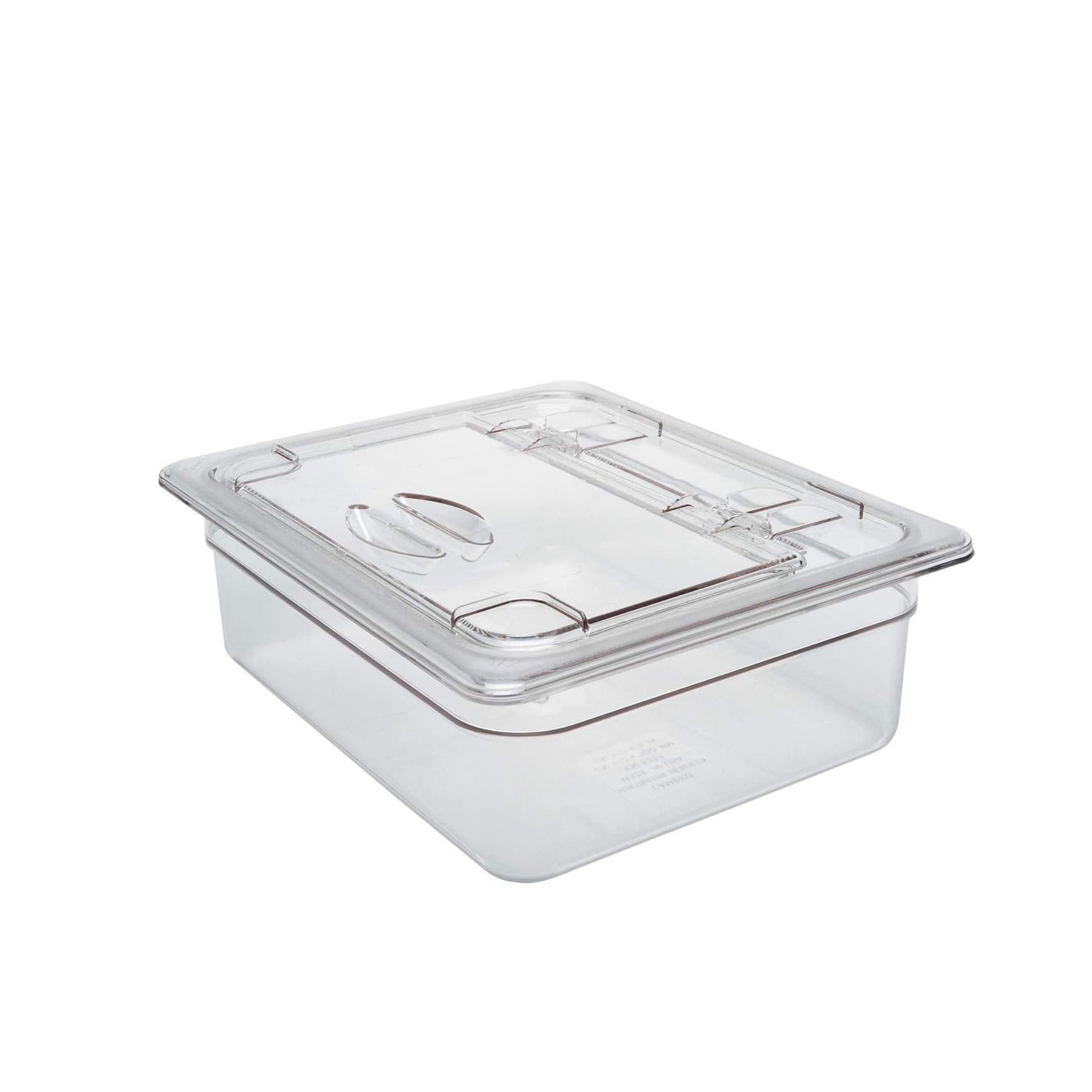 Polycarbonate GN Food Pan Notched Flip Top Style Lid , Half Size